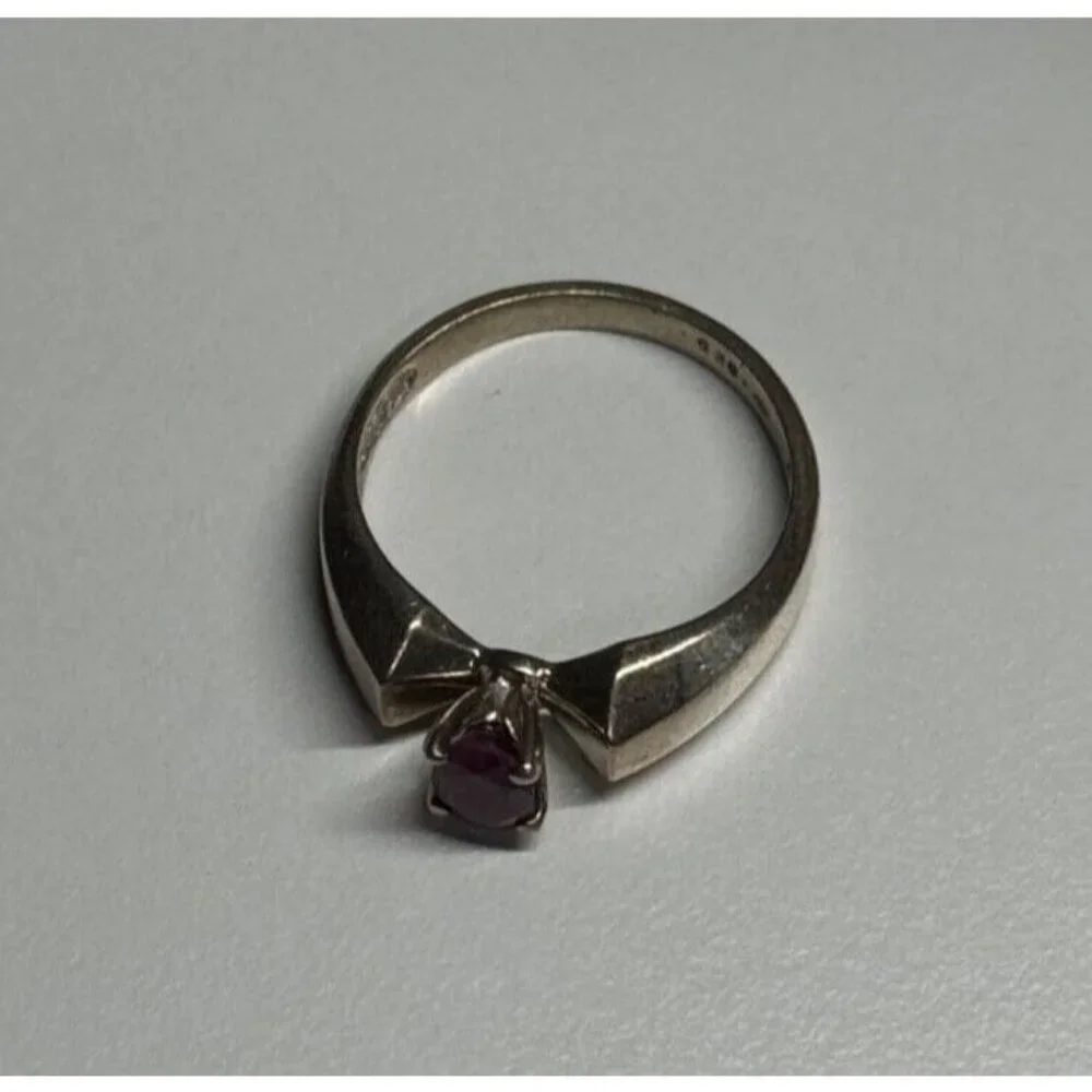 925 STERLING SILVER RUBY RING SIZE 6